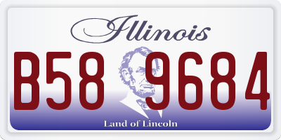 IL license plate B589684