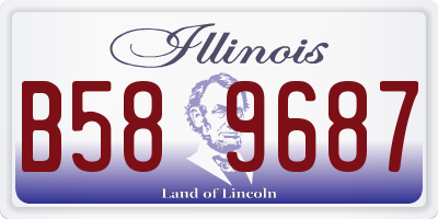 IL license plate B589687
