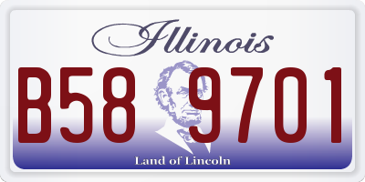 IL license plate B589701