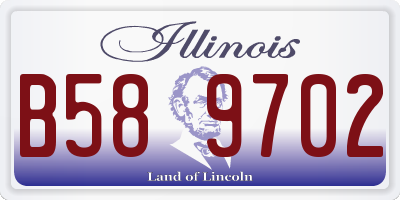 IL license plate B589702