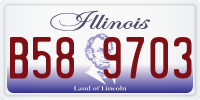 IL license plate B589703
