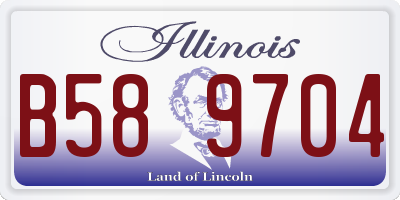 IL license plate B589704