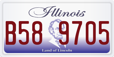 IL license plate B589705