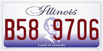 IL license plate B589706