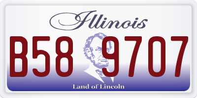 IL license plate B589707