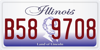 IL license plate B589708