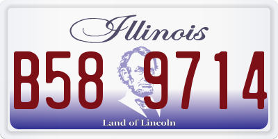 IL license plate B589714
