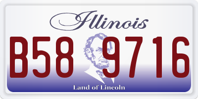 IL license plate B589716