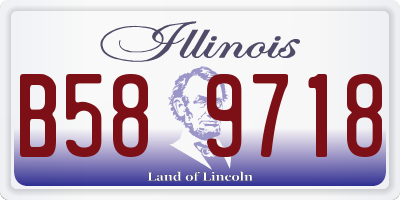 IL license plate B589718