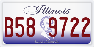 IL license plate B589722