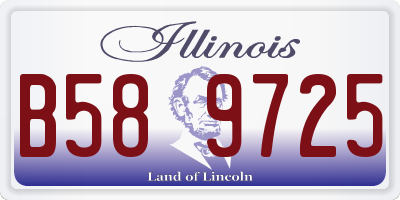 IL license plate B589725