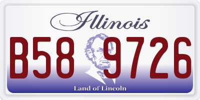 IL license plate B589726
