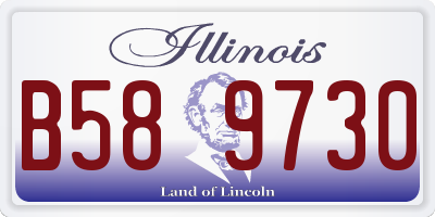 IL license plate B589730