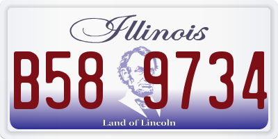 IL license plate B589734