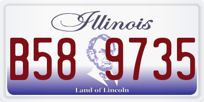 IL license plate B589735