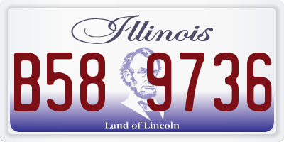 IL license plate B589736