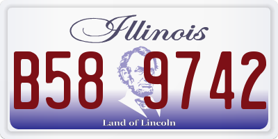 IL license plate B589742