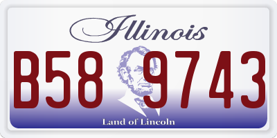 IL license plate B589743
