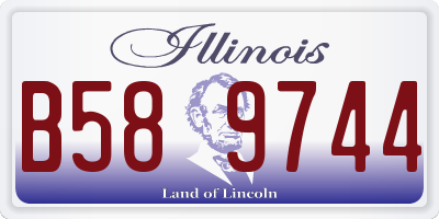 IL license plate B589744