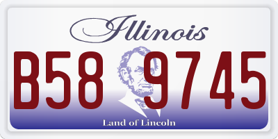 IL license plate B589745