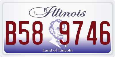 IL license plate B589746