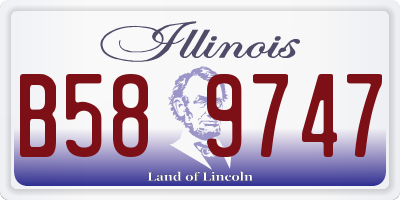 IL license plate B589747