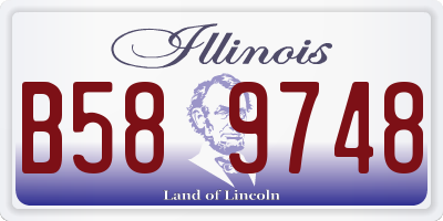 IL license plate B589748