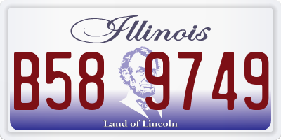 IL license plate B589749