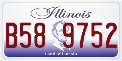 IL license plate B589752