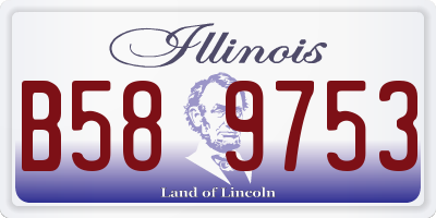 IL license plate B589753