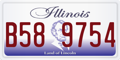 IL license plate B589754