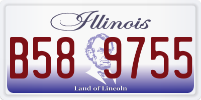 IL license plate B589755