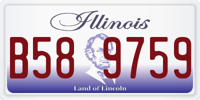 IL license plate B589759