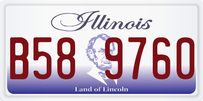 IL license plate B589760
