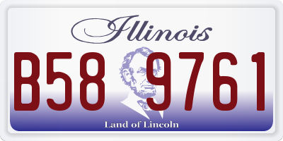 IL license plate B589761