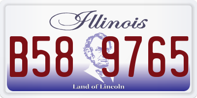 IL license plate B589765
