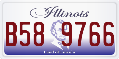 IL license plate B589766