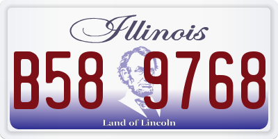 IL license plate B589768