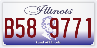 IL license plate B589771