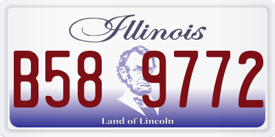 IL license plate B589772