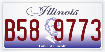 IL license plate B589773