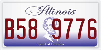 IL license plate B589776