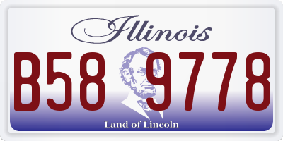 IL license plate B589778