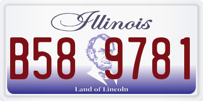 IL license plate B589781
