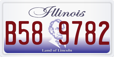 IL license plate B589782