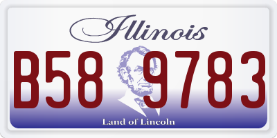 IL license plate B589783