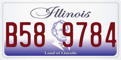 IL license plate B589784