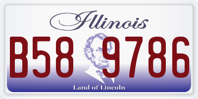 IL license plate B589786