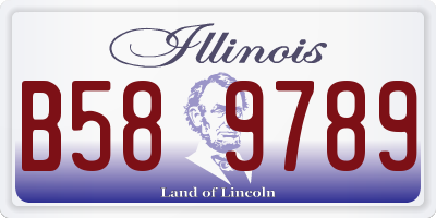 IL license plate B589789