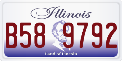 IL license plate B589792